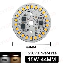 1 pacote lâmpada led remendo luz placa smd módulo redondo fonte de luz bola de críquete lâmpada ac220v led 3w 5 7 9 12 15 18 - Image 5