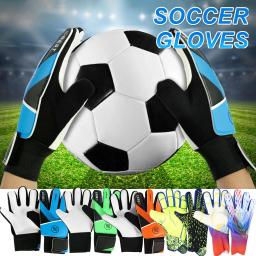 Crianças luvas de goleiro de futebol 5/6/7 tamanho crianças luvas de goleiro de futebol anti-deslizamento juventude esportes luvas de proteção de dedo completo - Image 1