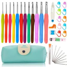Conjunto ergonômico de crochê para iniciantes, Kit extra longo, agulhas de crochê, tricô, acessórios tricot, confortável - Image 2