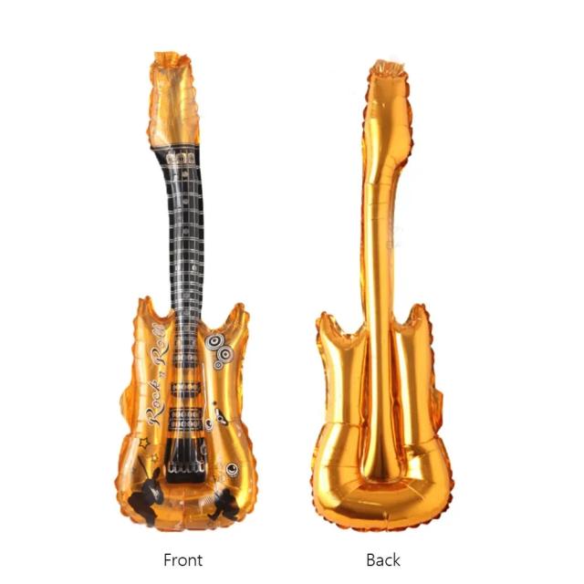 Balões de Guitarra de Desenhos Animados para Crianças - Decoração Divertida para Festas de Aniversário e Casamentos, 85cm, Pacote com 4 Unidades