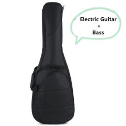 Estojo de guitarra elétrica e baixo à prova waterproof, bolsa grossa de 16mm, tecido oxford rígido, mochila, acessórios para shows - Image 2