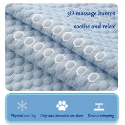 Tapete de resfriamento lavável para pet, seda de gelo, cão e gato respirável dormindo pad, sofá-cama durável, 6 tamanhos, suprimentos de verão - Image 5