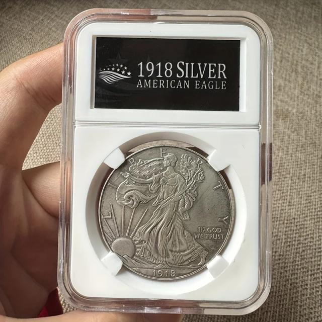 Moedas Comemorativas de Prata Vintage da Deusa da Liberdade - Réplica de 1920 para Exibição e Presente de Boa Sorte