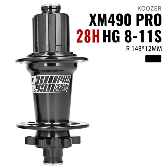 Hub Koozer-MTB XM490 PRO Boost 28H: Alta Performance com 15x110mm e 12x148mm para Transmissão de 10 a 12 Velocidades