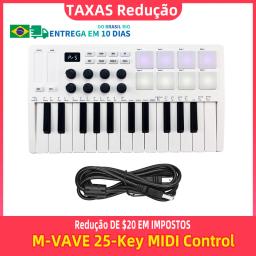 M-VAVE-Mini Teclado Portátil MIDI Control, USB, 25 Teclas, Backlit-Pad, Controlador com 25 Velocity, Teclas Sensíveis, 8 RGB - Image 1