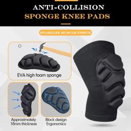 Joelheiras de proteção para ciclismo, cotovelo de joelho, suporte de cinta, snowboard, patinação, skate, esportes radicais, 1 par - Image 2