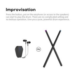 Kit de Bateria Somatossensorial Eletrônica com Baquetas e Pedais para Crianças e Adultos, Air Practice Instrumentos Musicais Gear - Image 5
