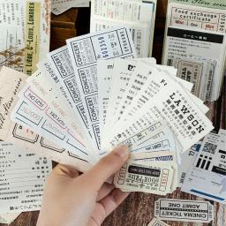 60 unidades/pacote Ticket Estilo Craft Paper Decor Junk Journal Papelaria Criativa DIY Scrapbooking Material Do Vintage Conjunto De Papel - Image 4