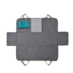 Duplo Zipper Car Seat Pad, Almofada impermeável, Sujeira resistente, adequado para vários modelos, cor sólida, assentos traseiros do carro, 143x153cm - Image 6