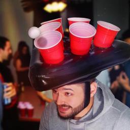 Pong de cerveja inflável para piscina, chapéu de festa, jogo flutuante, suprimentos de Natal e Halloween, brinquedos infantis - Image 1