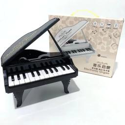 Mini Simulação Piano Eletrônico, Tocar Instrumento Musical, Prática Preto e Rosa, Presente de Natal, 26 Chaves - Image 1