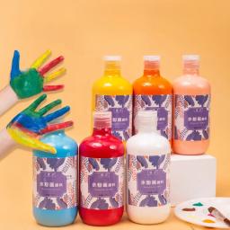 Garrafa grande de tinta guache para pintura a dedo infantil, pintura a grafite de gesso, pigmento de arte inodoro lavável, 500ml - Image 1