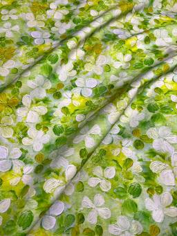 Clover Digital Impressão Popeline Tecido De Algodão, Pintura A óleo, DIY Saia Pano, 145x50cm, 60s - Image 2