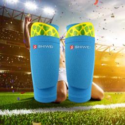 Canilleras de futebol de futebol canilleras apoio meia náilon perna mangas protetor de canela com engrenagem de futebol de bolso - Image 3