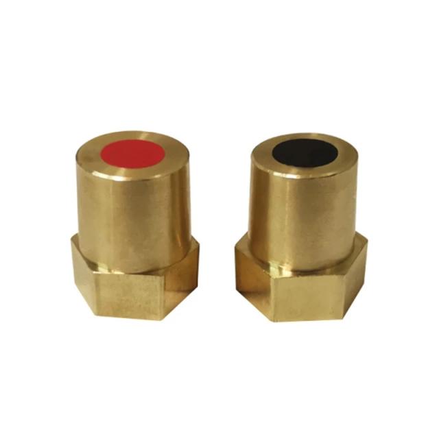 Conjunto de 2 Conectores de Pino Bateria em Latão com Rosca Interna Positiva e Negativa M6