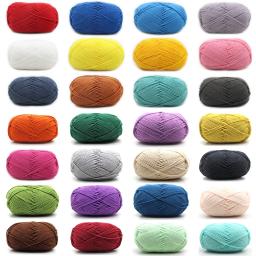Fio De Leite De Mistura De Algodão Confortável Macio, Tecido De Lã Crochet, Suprimentos De Tricô, Artesanato DIY, Materiais De Fiação, D & D, 4Ply - Image 2