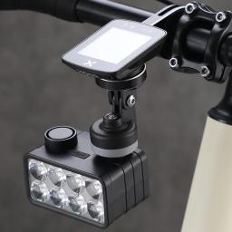 Luz LED dianteira de bicicleta com buzina, luzes de bicicleta, farol MTB, acessórios de bicicleta recarregáveis, 8 LED - Image 2