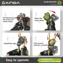 Xinda-Descendente de escalada ao ar livre, pára-quedas, Segurança, Rapelling Belay Device, Trabalhando em altura - Image 5