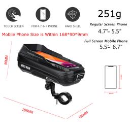 SELVAGEM MAN-Rainproof Hard Shell Bike Bag, Caso Titular do telefone da bicicleta, Touch Screen, Ciclismo Bag, MTB Acessórios, 6.7 Polegada - Image 2