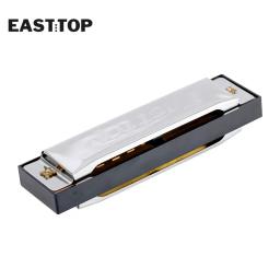 EASTTOP-Capas de Harmónica Diatónica, Major C, Aço Inoxidável, Estojo de Harmónica Personalizado, T10-4, 10 Buracos, 20 Tons - Image 4
