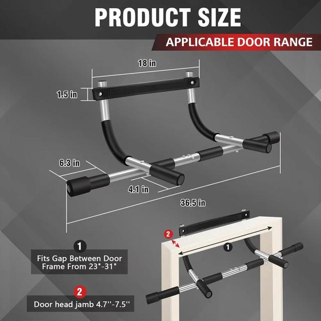 Barra de Pull-up para Porta 30-32" Equipamento Fitness Multifuncional