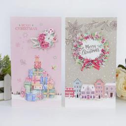 8 pçs/lote feliz natal cartões com envelope convites de natal ano novo cartão postal natal feriado festa suprimentos - Image 6