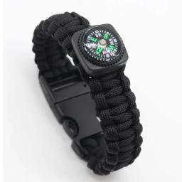 Pulseira de sobrevivência, pulseira, apito, bússola de emergência, ferramentas ao ar livre para camping e caminhadas - Image 1