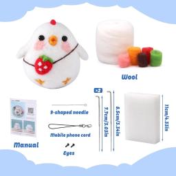 Kits de feltragem de lã animal, artesanato de feltragem com tapete de espuma de arremesso, suprimentos para fabricação de bonecas de lã para iniciantes e adultos - Image 2