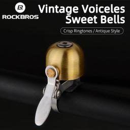 ROCKBROS Aço Inoxidável Retro Voiceless Bells para Guiador De Bicicleta, Anel De Segurança De Bicicleta, Ciclismo Acessórios De Aviso, MTB Guiador - Image 3