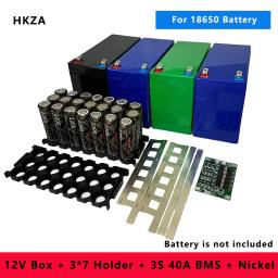Suporte de caixa de armazenamento de bateria de lítio Substitua a bateria de ácido-chumbo 18650, suporte fixo com 3S 40A BMS Balance Protection, 12V - Image 1