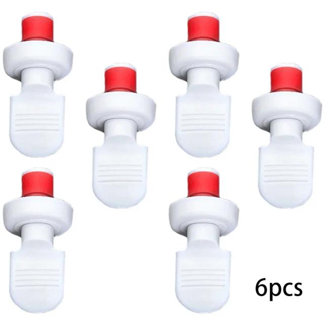 Conjunto de 6 Rolhas de Silicone Reutilizáveis para Vinhos e Bebidas, Mantém Frescor e Sela Garrafas de Cerveja e Champanhe