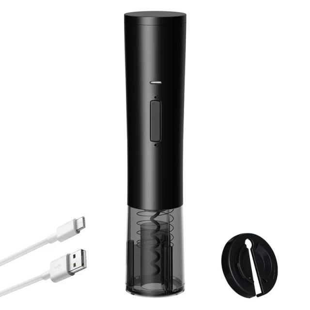 Abridor de Garrafa de Vinho Elétrico Recarregável - Kit Automático para Amantes do Vinho, Presente Ideal e Prático