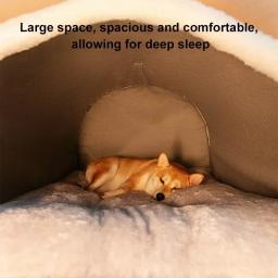 Canil destacável para cachorro grande, casa quente do cão do inverno, cama lavável do cão, ninho profundo, barraca para cães médios e grandes, suprimentos da casa - Image 5