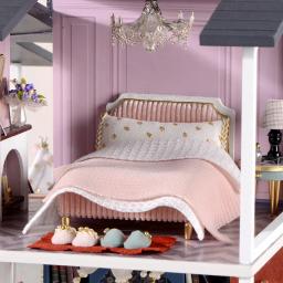 Casa de boneca grande móveis kits de construção em miniatura kit casa de bonecas diy roombox villa jardim casas de madeira brinquedo para crianças presentes adultos - Image 3