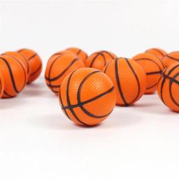 Mini bola de basquete anti-estresse para crianças, espuma macia de borracha, Squeeze Balls, brinquedos para crianças, 6-30pcs - Image 2