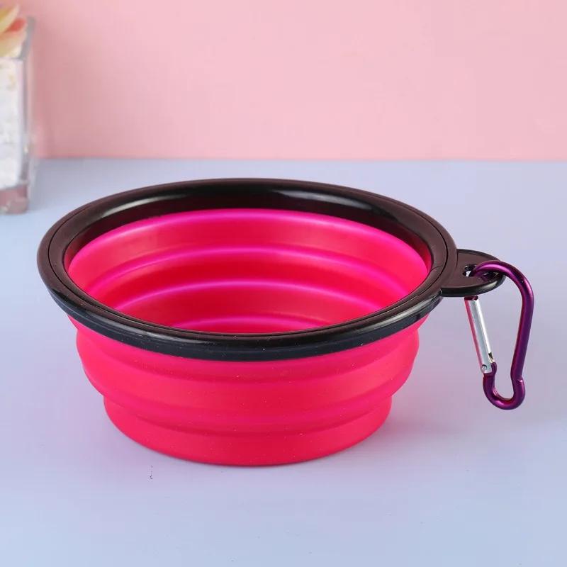 Tigela de Silicone Dobrável para Pet Dog, Viagem ao ar livre, Recipiente De Alimento De Cachorro Portátil, Alimentador De Cachorro, Tigelas De Cachorro, 350ml - Image 1