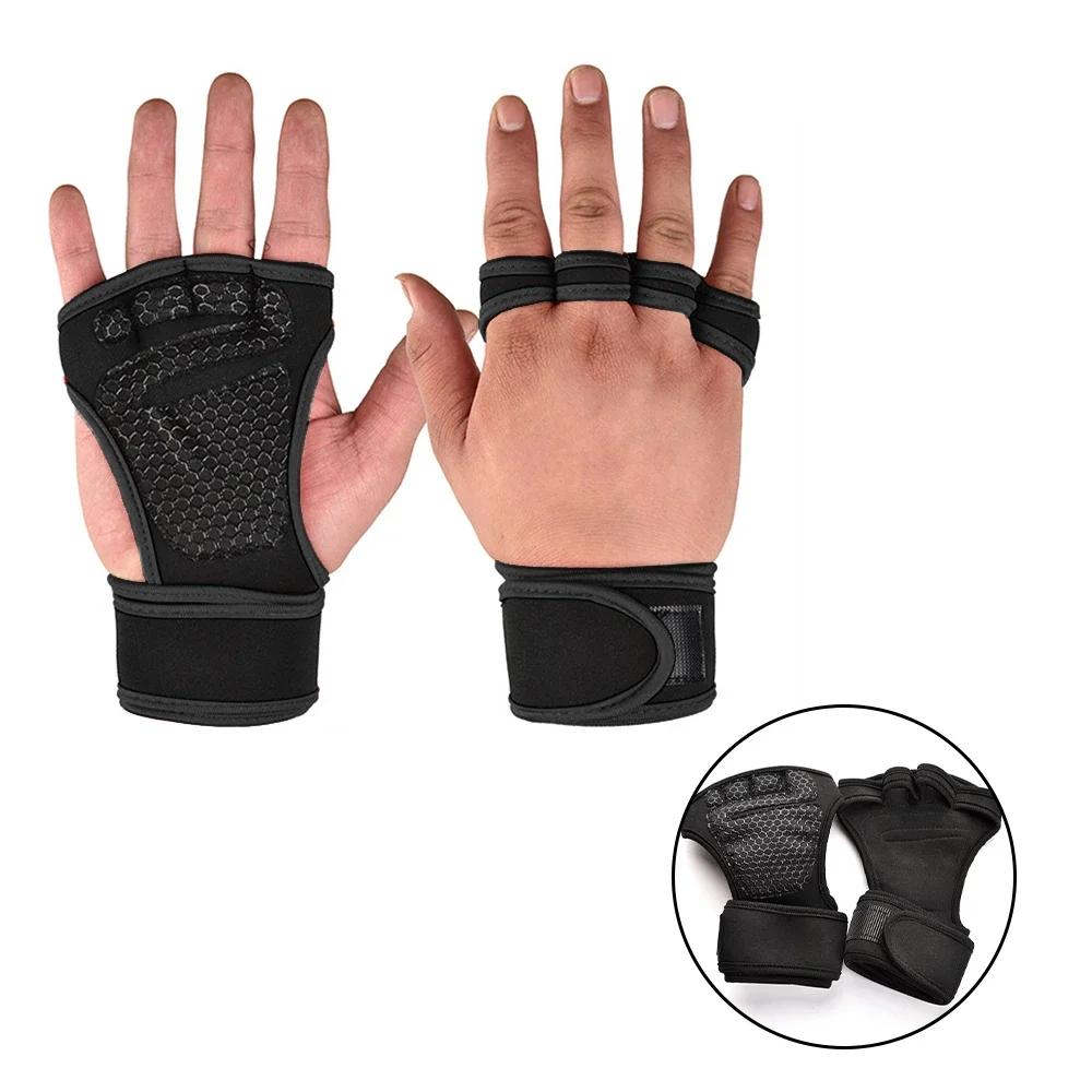 Luvas de treinamento para homens e mulheres, Luvas de treino, protetor de palma, Fitness, musculação, halterofilismo, ginástica, mão, pulso - Image 1