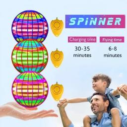 Bola voadora suspensão cor led automático boomerang bola preto tecnologia bola mágica brinquedos voadores giroscópicos anti-gravidade para crianças - Image 2