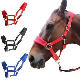 1pc macio acolchoado pônei cavalo halter brida headstall cabeça colar acessórios de equitação ergonômico confortável sem encaixe halteres - Image 3