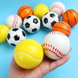 Bola de esponja sólida para crianças, bola macia, para esportes, basquete, futebol, descompressão, bola pit, kabamaBrinquedos, 1 parte - Image 1