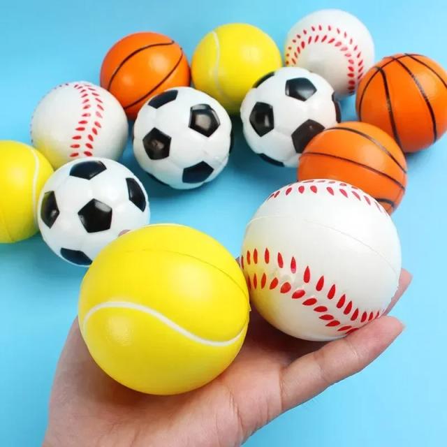Bola de Esponja Sólida para Crianças - Macia e Ideal para Esportes, Descompressão e Brincadeiras como Basquete e Futebol