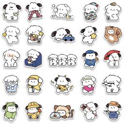 Yowoyowoo-cão dos desenhos animados adesivos, 50pcs, bonito, para o telefone, laptop, guitarra, carro, garrafa, bagagem, presente das crianças - Image 4