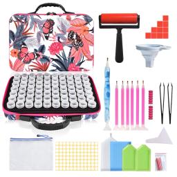 Portátil 5D Pintura Diamante Bolsa de Transporte, Pintura Kit Acessórios com Ferramentas, DIY Art Craft, 70 Slots - Image 4
