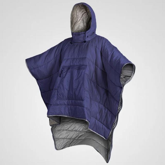 Saco de Dormir e Ponchos Quentes Unissex para Camping e Motociclismo - Moda Inverno em Cores Sólidas