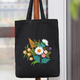 Kit bordado para iniciantes com padrão, sacola de lona, kits de agulhas DIY para adultos, artesanato para mulheres, artes e ofícios - Image 3