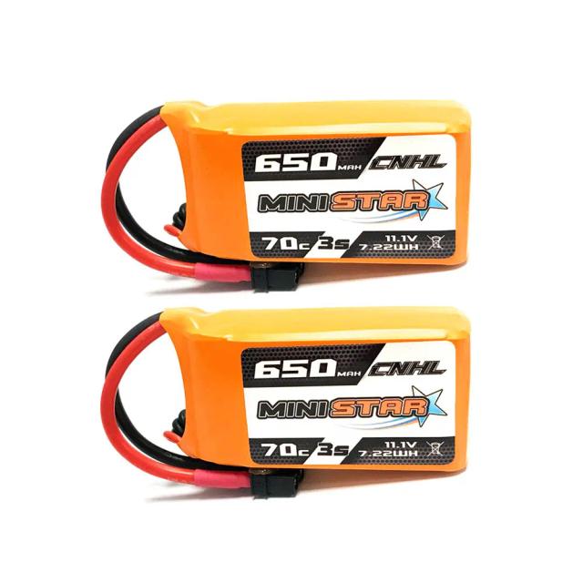 Bateria CNHL-Lipo 3S e 4S com Plugue para Drones RC FPV e Quadcopter - 11.1V, 14.8V, 650mAh, 850mAh, 70C, Conectores XT30 e XT60