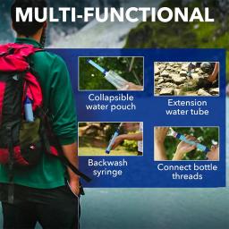 Filtro de água pessoal portátil dispositivo purificador de água para caminhadas acessórios de acampamento viagem caça sobrevivência passeio mochila - Image 6