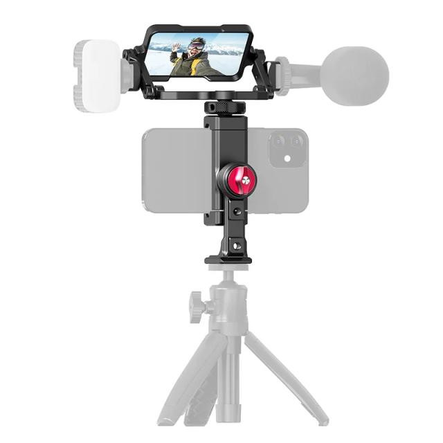 Telefone Universal com Câmera para Vlogs, Espelho Flip Screen e Suporte Selfie Ajustável para Sony, Lumix, Canon e iPhone