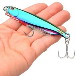 12 pc/lote metal gabarito iscas de pesca 60g 40g 30g 20g 15g 10g 7g afundando elenco wobbler pique colher carpa spinner mar enfrentar kit pesca - Image 5