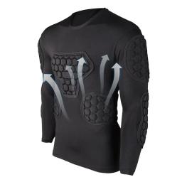 Profissional rugby futebol goleiro camisas uniforme engrossar eva esponja cotovelo joelho acolchoado camisas calças protetor - Image 1